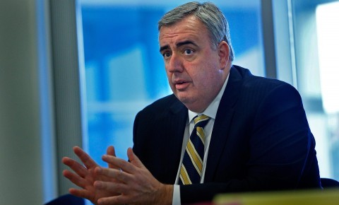 Boston Police Commissioner Ed Davis talks about the past week during an interview at police headquarters onTuesday, April 23, 2013, in Boston, Massachusetts. (Nancy Lane/Boston Herald/MCT)
