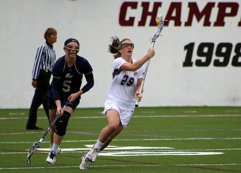 Senior Amy Tiernan handles the ball  up the field.