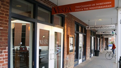 The new restaurant Osteria Vespa opened next to Amherst Cinema.  (Robert Rigo/Daily Collegian)