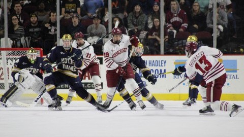UMass hockey fails to generate scoring chances in 3-0 loss to Notre Dame Saturday