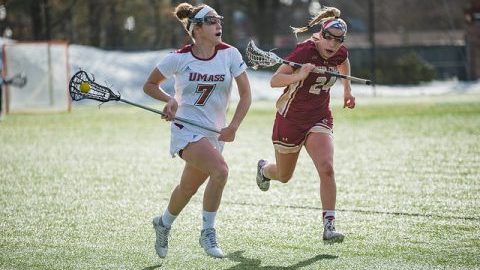 UMass Womens Lacrosse fell to Boston College 10-18 in the season opener at Garber Field on Wednesday afternoon, Feb. 8, 2017. Judith Gibson-Okunieff/Daily Collegian)