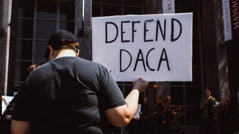 Hampshire College alum Eduardo Samaniego urges Democrats and Pioneer Valley activists to continue the fight for DACA