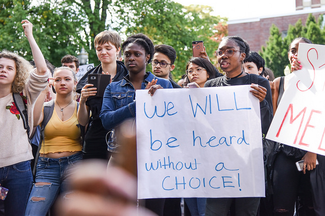 Hundreds of UMass students march to protest campus racism