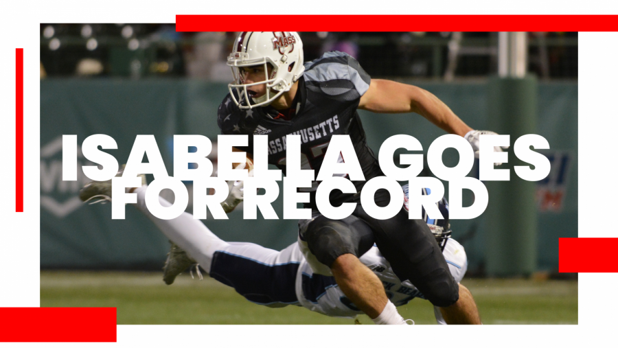 Andy Isabella 15 yards away from breaking UMass’ single-season receiving record