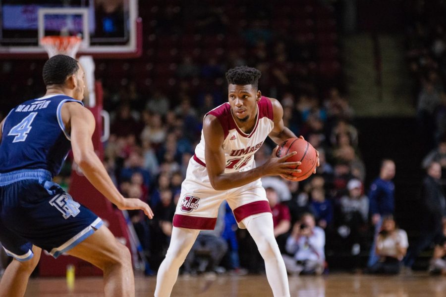 Pierre’s hot afternoon leads UMass to first conference win
