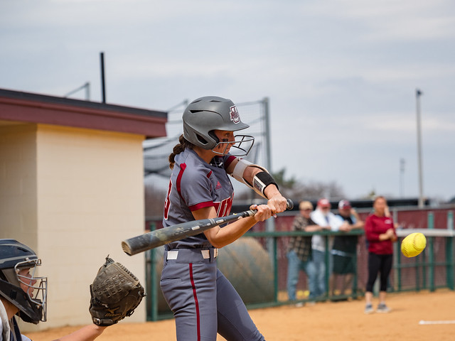 Softball vs La Salle in third game of series on Sunday, April 7, 2019.  (Photo by Judith Gibson-Okunieff)