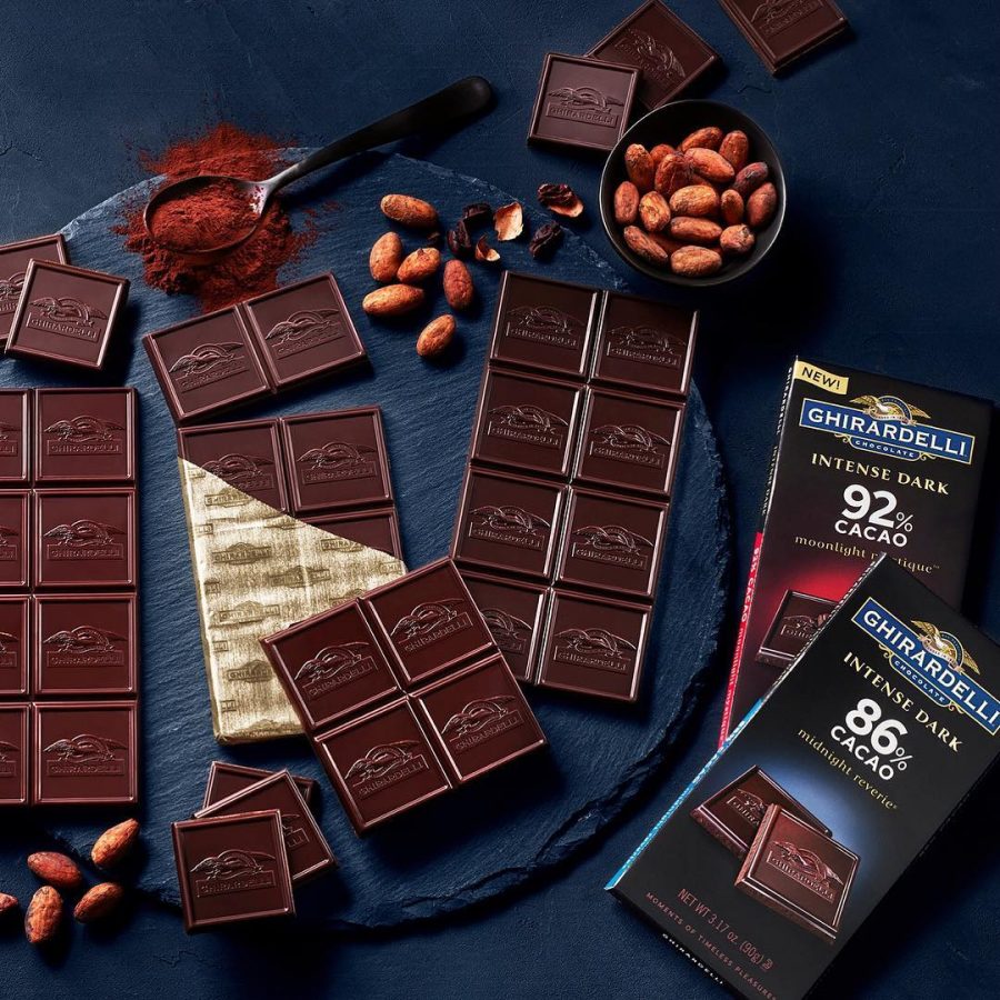 Ghirardelli+makes+chocolate+bars+that+are+both+high+in+cacao+content+and+easily+available.