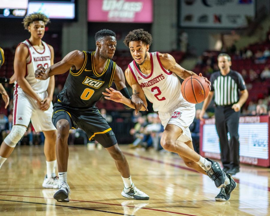 UMass men’s basketball team ends season with rivalry game against URI