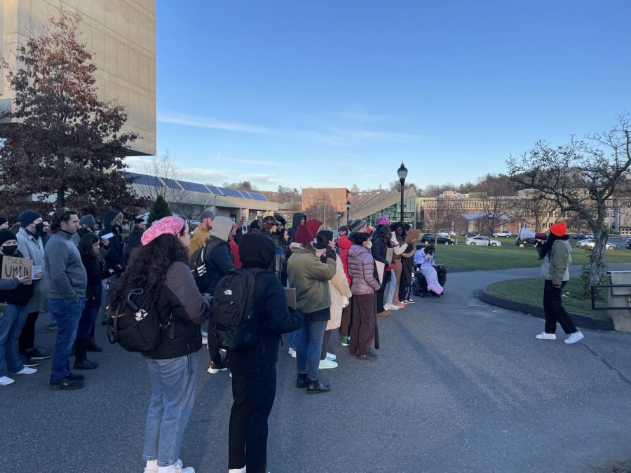 Demonstrators gather, call for engineering student’s arrest charges to be dropped