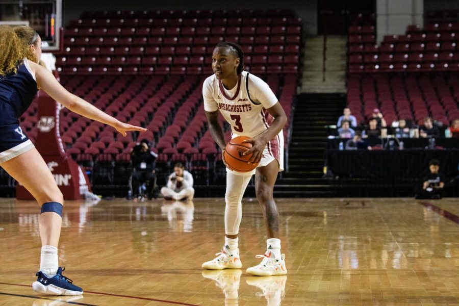 Destiney Philoxy becomes UMass women’s basketball’s all-time leader in assists and games played