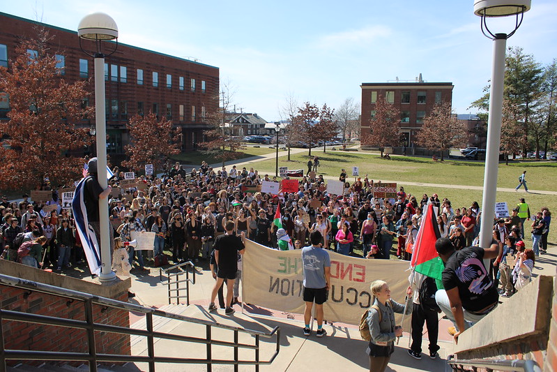 Students for Justice in Palestine stages campus-wide walkout in support for Palestine