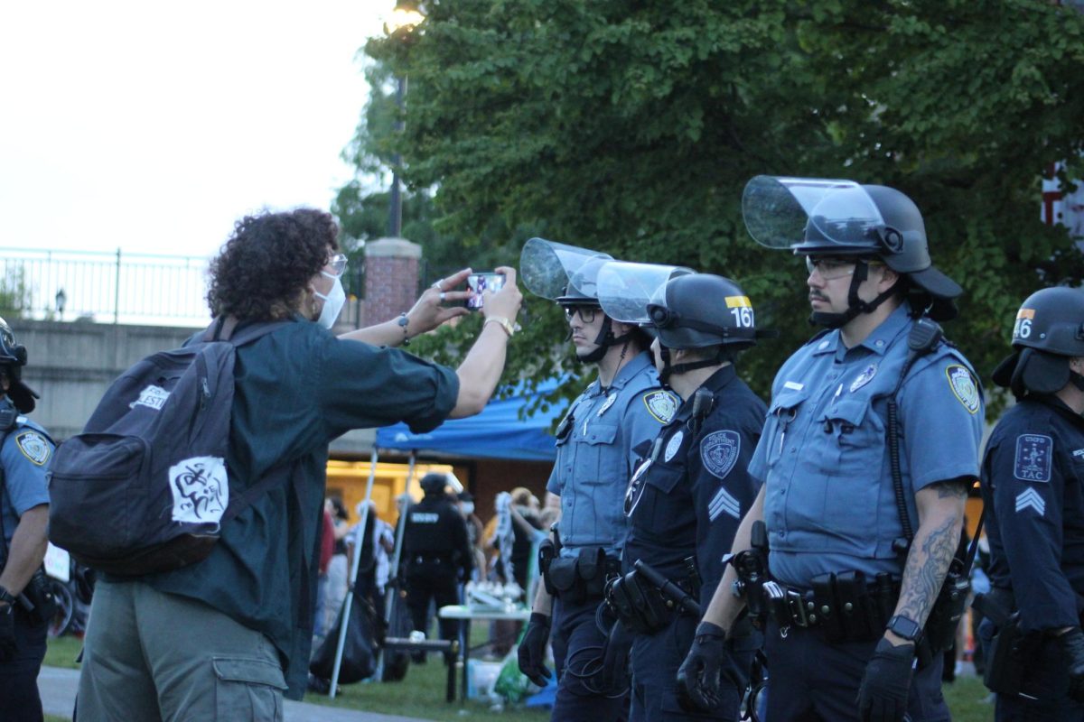 UMPD officers and State Police began arresting students in and around the encampment on the Student Union South Lawn between the hours 7:45pm - 1:30am.