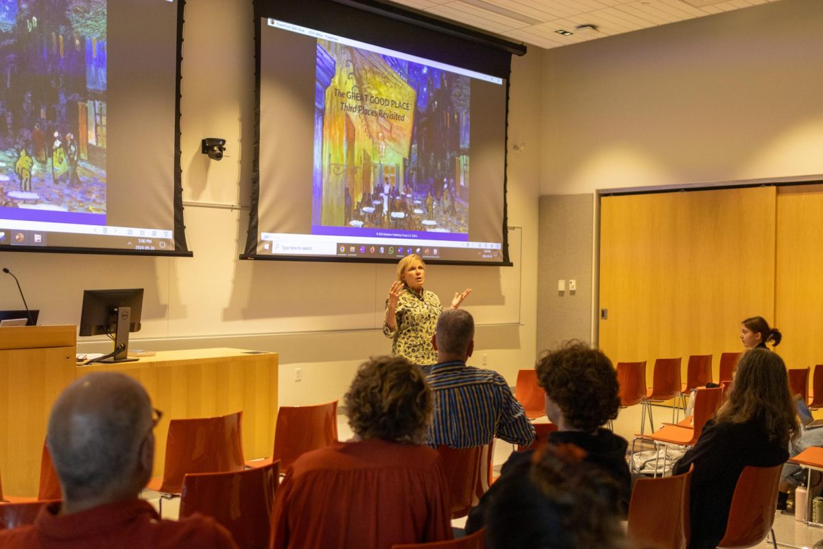 Karen Christensen presents on third places at the Olver Design Building on September 26, 2024.

