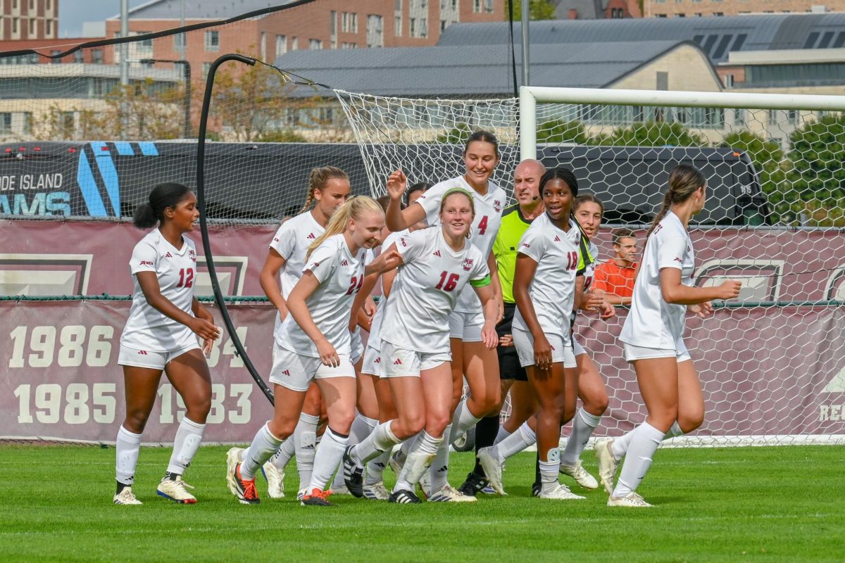 UMass women's soccer beat URI 2-1 at Rudd Field on 9/29/24.

