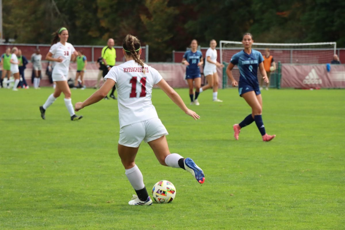 UMass women's soccer win 2-1 against URI at Rudd Field on 9/29/24.

